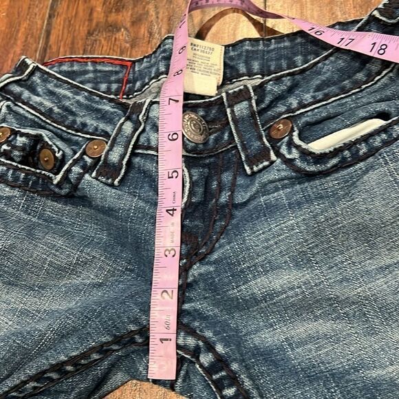 True Religion made in USA Johnny super t size 24 by 33 jeans chunky stitching - Picture 10 of 11